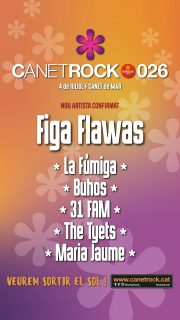 Primers artistes de CanetRock 026!
El 4 de juliol veurem sortir el sol! ☀️