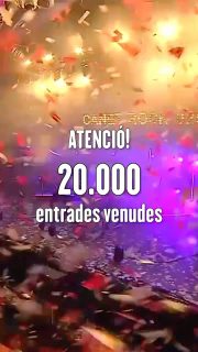 Més de 20.000 entrades venudes! 😱
No et quedis sense!
El 4 de juliol veurem sortir el sol! 🌸☀️